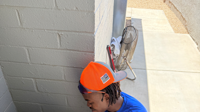 Jay installing a mini-split in Phoenix Photo
